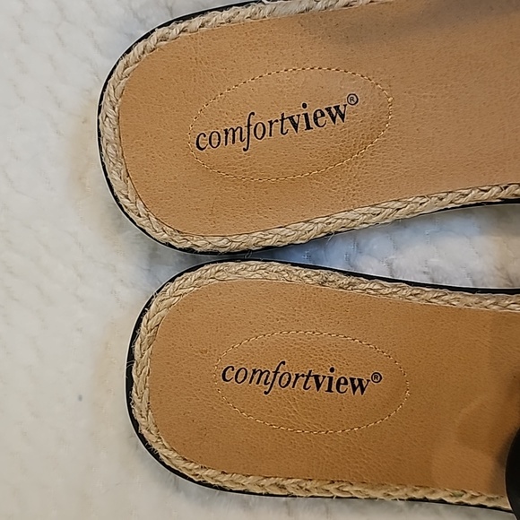 Comfortview Adele Sling Sandals Black 11WW - Picture 2 of 8